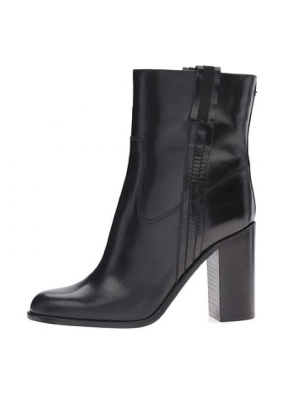 KATE SPADE Basie Black Leather Pull On High Heel Ankle Boots US 7